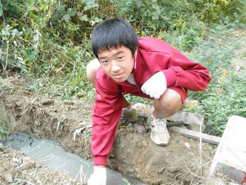 中学の授業のお手伝い