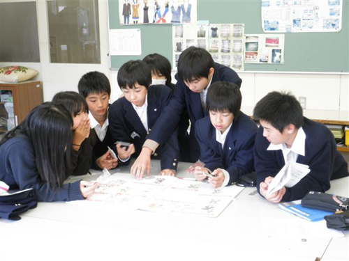 中学の授業のお手伝い