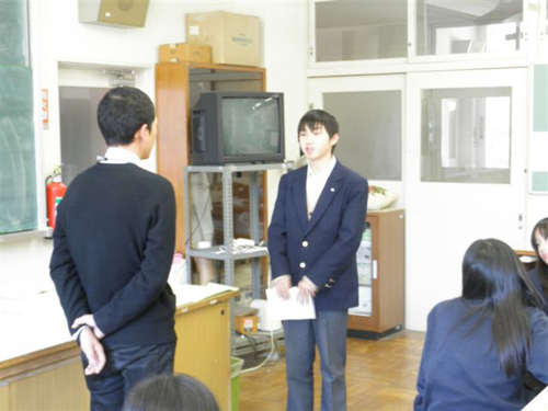 中学の授業のお手伝い